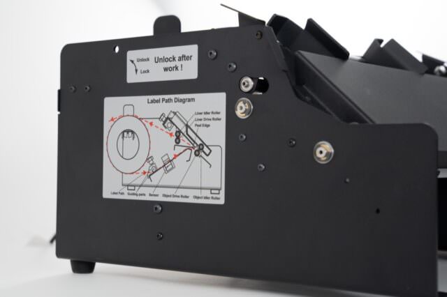Paper path diagram AP200 Pouch Label Applicator from Afinia Label