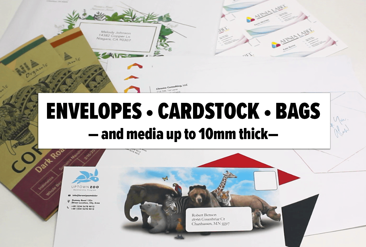 CP950 from Afinia Label - print on bags, cardstock, envelopes