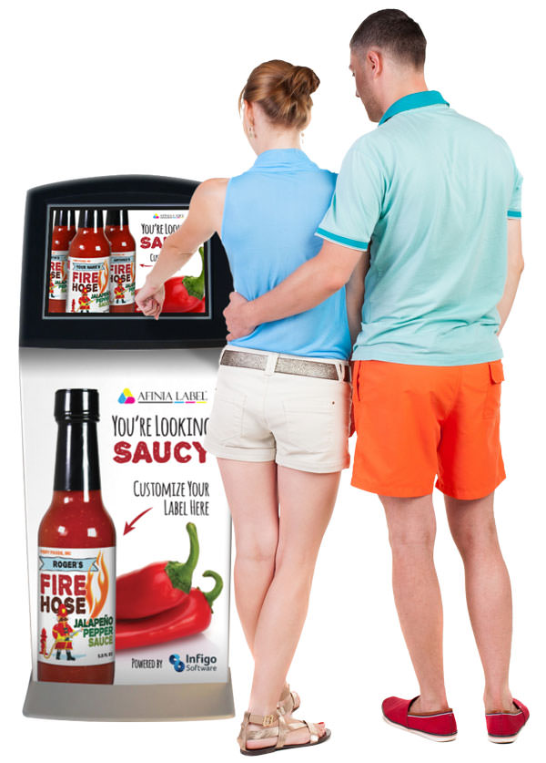 Kiosk label personalization in-store retail Afinia Label